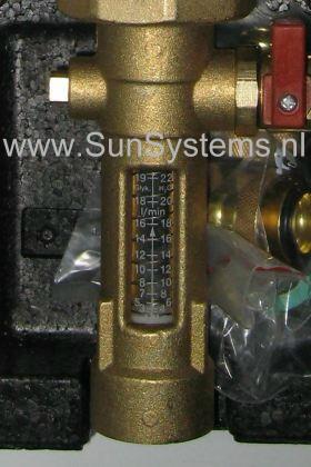 solar pompgroep pomp groep circulatie flowmeter zonneboiler